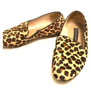 Steven by Steve Madden Leopard Calf Hair Loafers